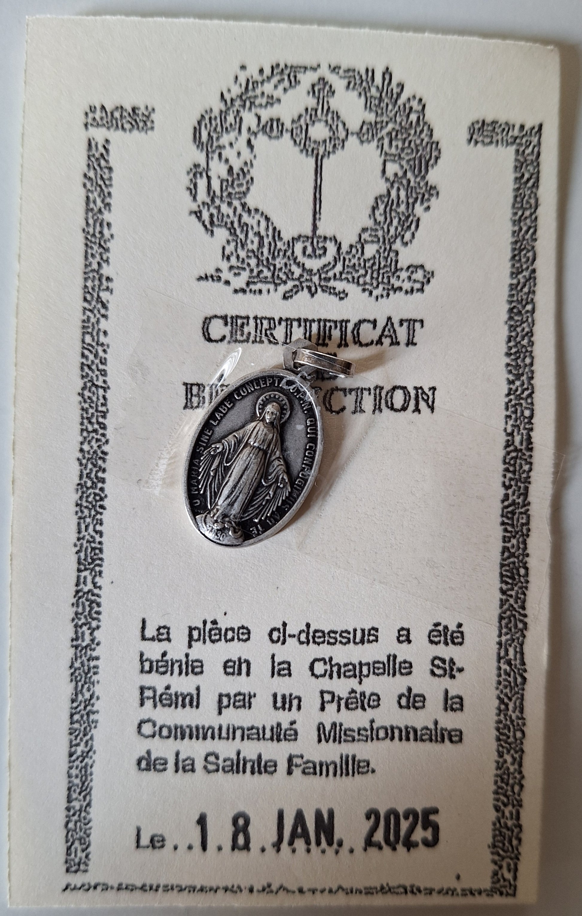 Médaille VIERGE MIRACULEUSE