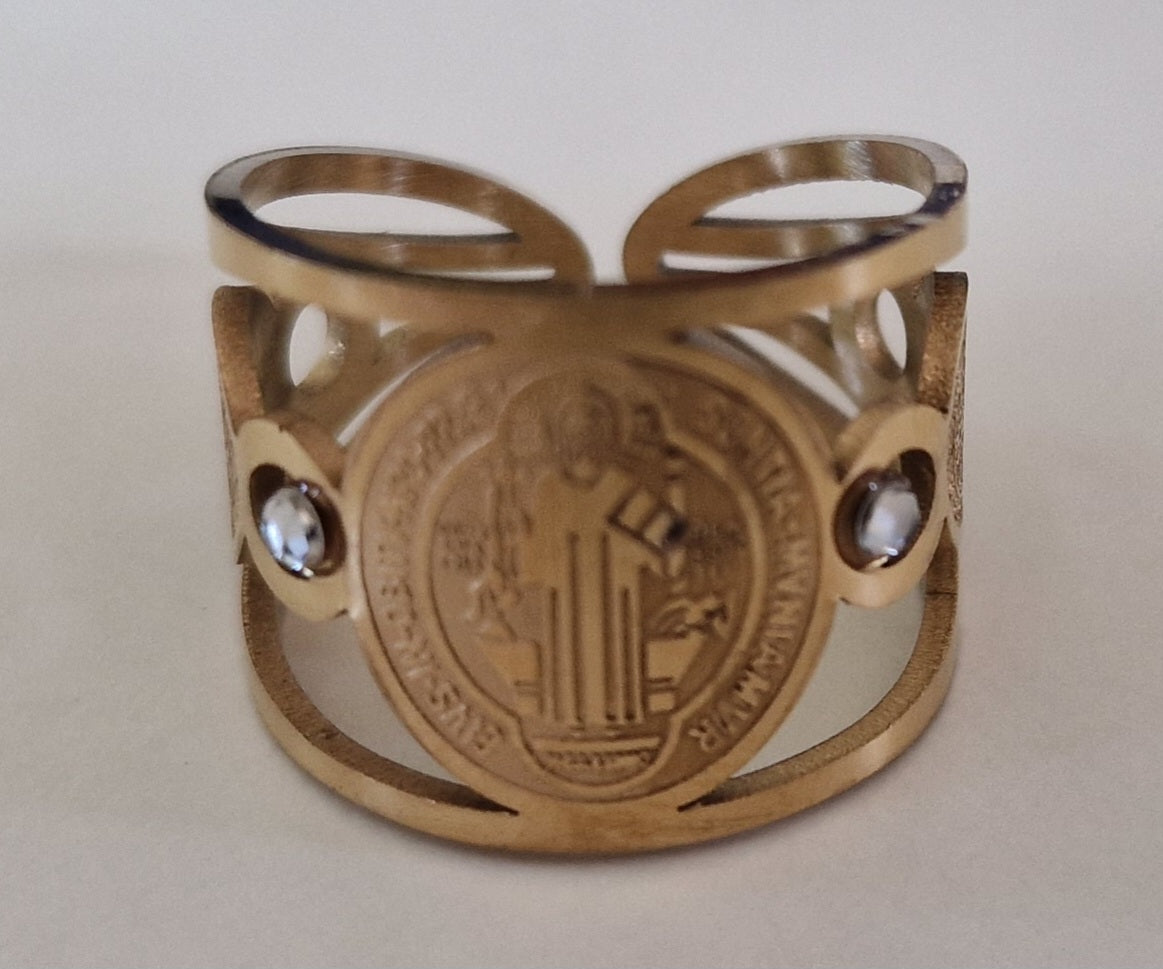 Bague de St Benoit Doré