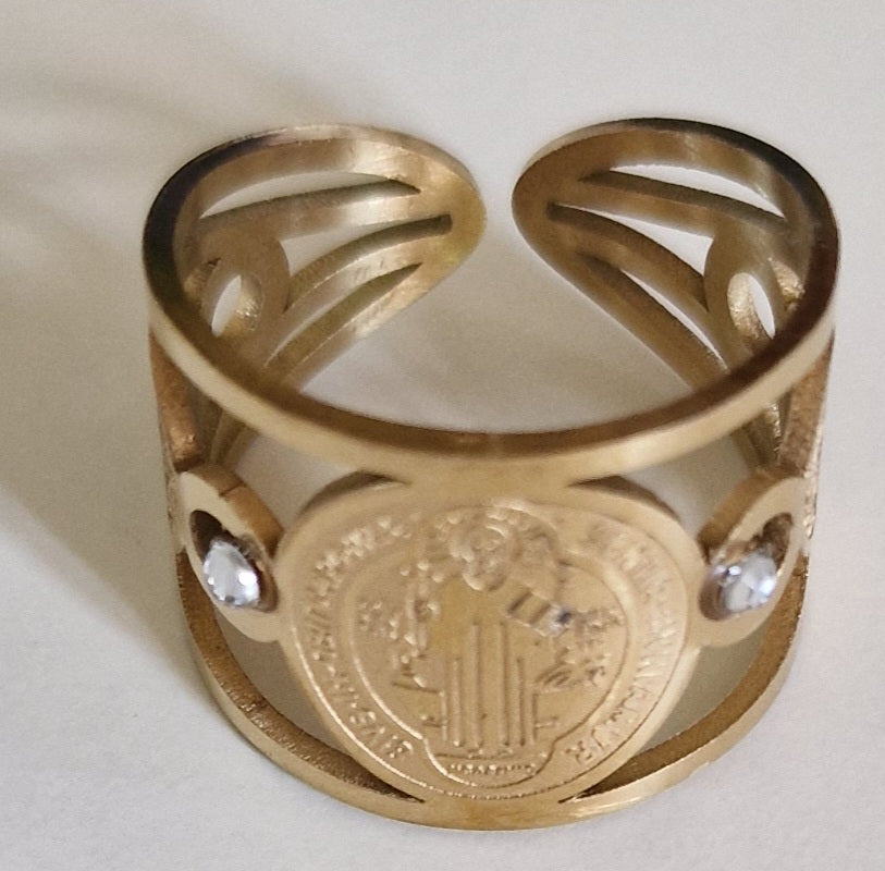 Bague de St Benoit Doré