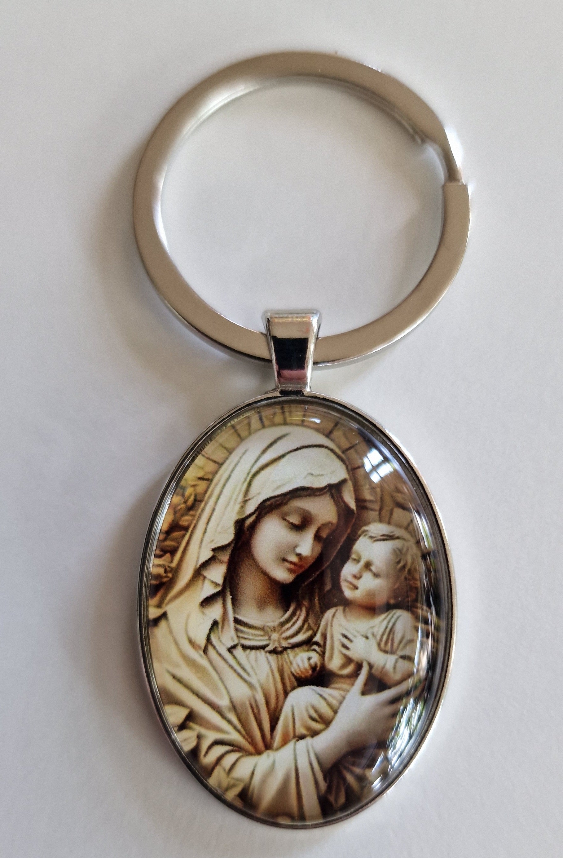 Porte Clé Vierge Marie et L'Enfant